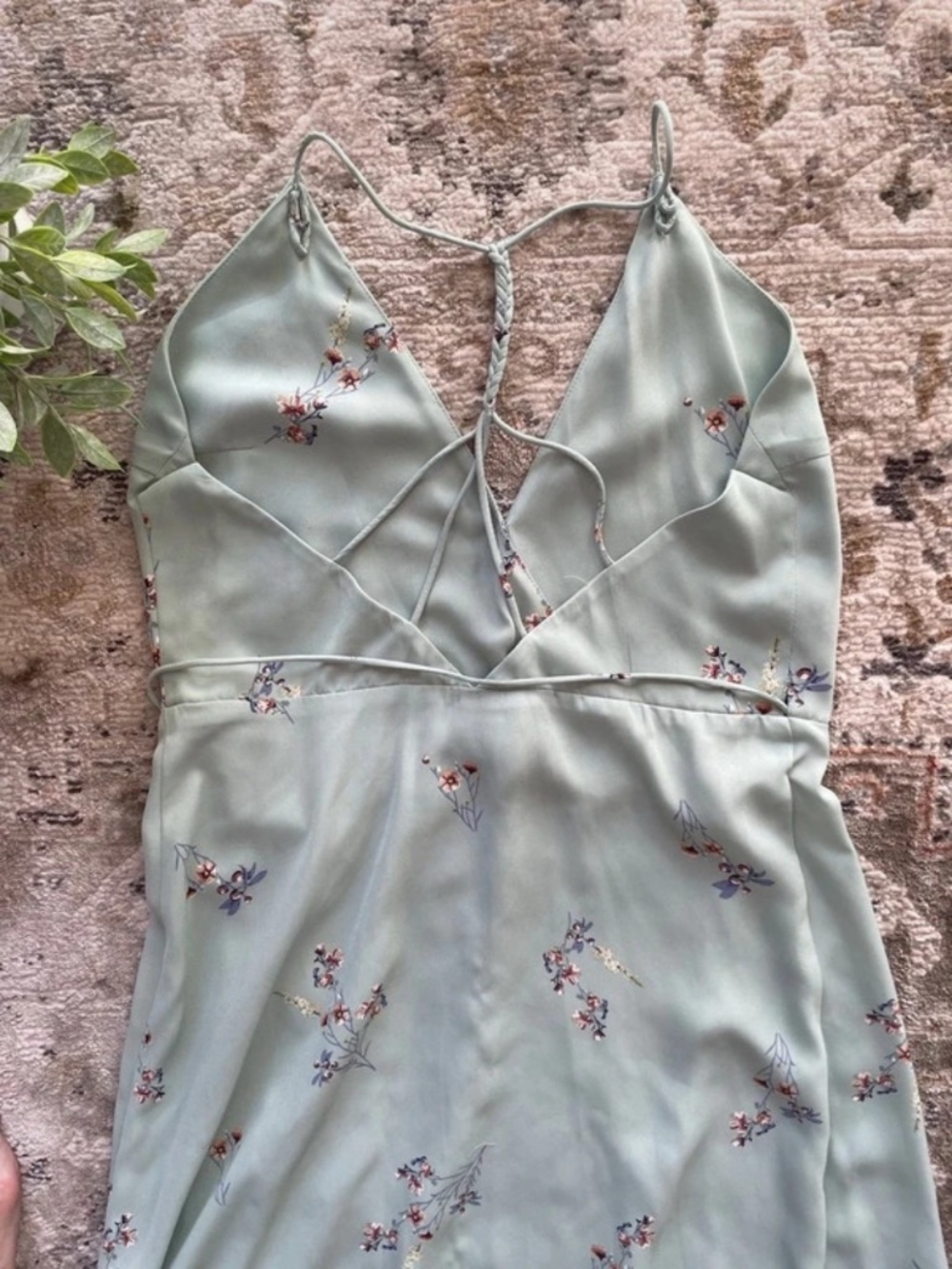 H&M Seagreen Floral Dress - Picture 7 of 9